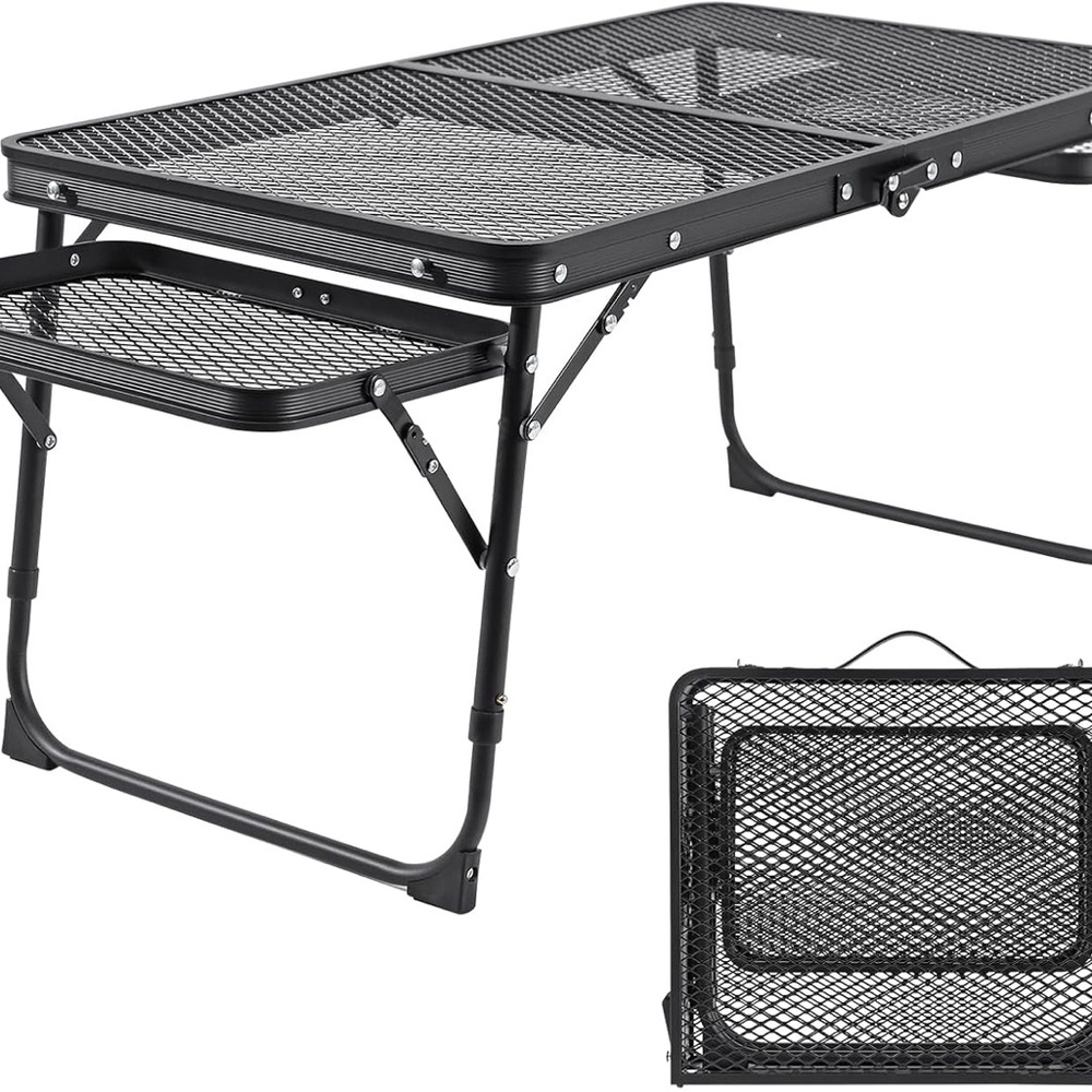 Portable Aluminum Alloy Folding Table - Perfect For Outdoor Camping, Barbecues